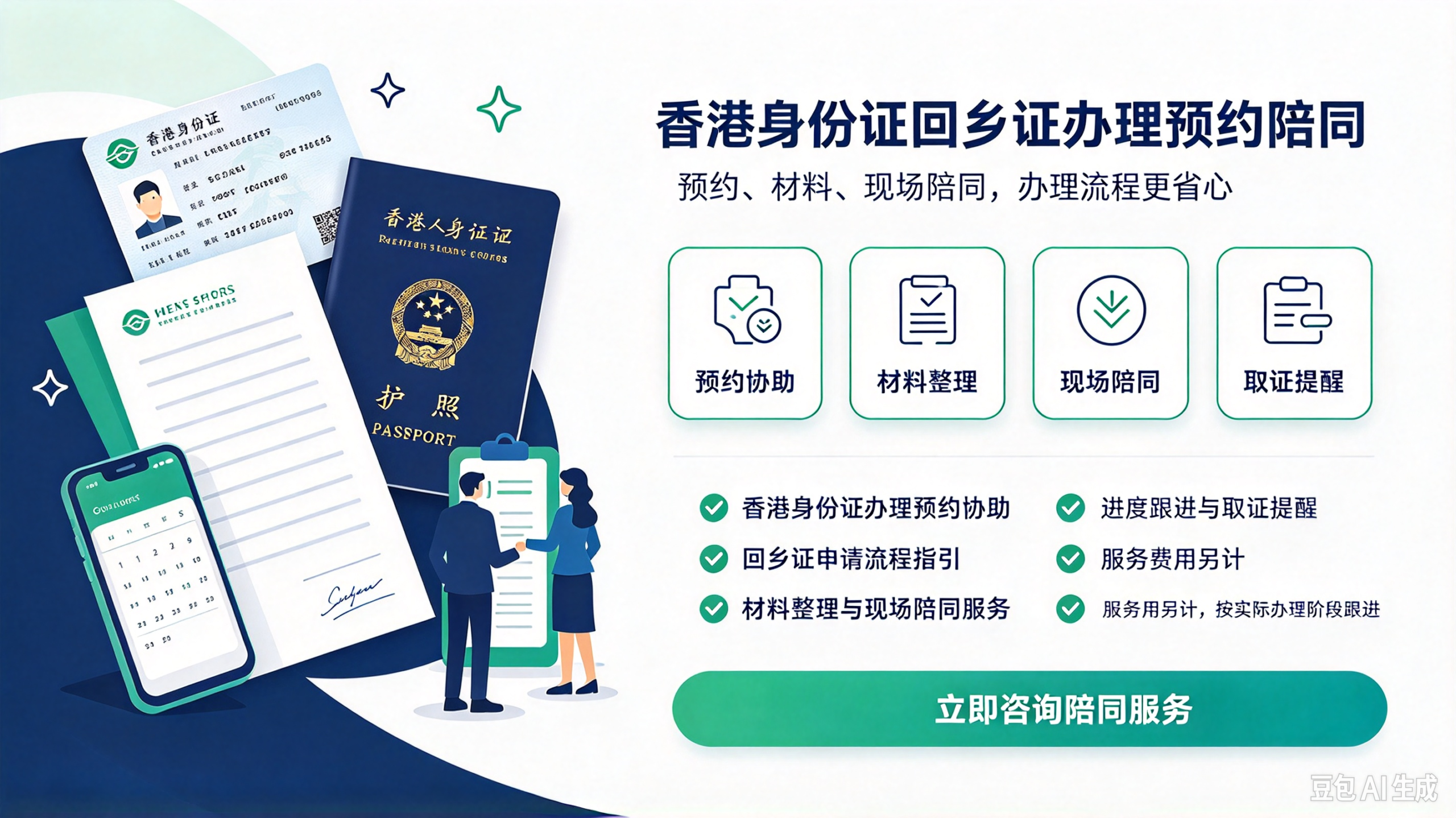 智汇香港logo设计 (26) 身份证、回乡证申领预约陪同:圖片 1